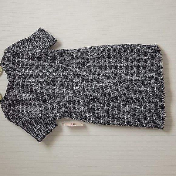 Nanette Lepore women's Black and White Tweed Dress sz 10 black white boucle. New - Picture 4 of 7